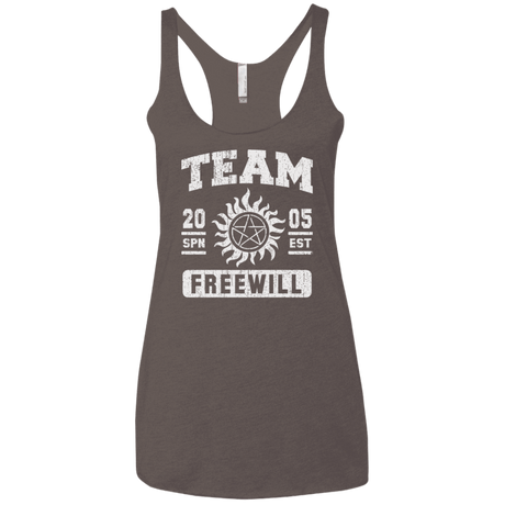 T-Shirts Macchiato / X-Small Team Freewill Women's Triblend Racerback Tank
