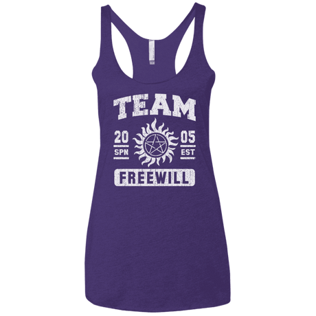 T-Shirts Purple Rush / X-Small Team Freewill Women's Triblend Racerback Tank