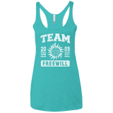 T-Shirts Tahiti Blue / X-Small Team Freewill Women's Triblend Racerback Tank