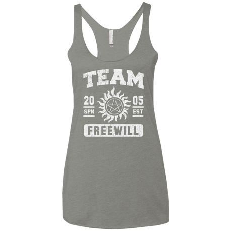 T-Shirts Venetian Grey / X-Small Team Freewill Women's Triblend Racerback Tank
