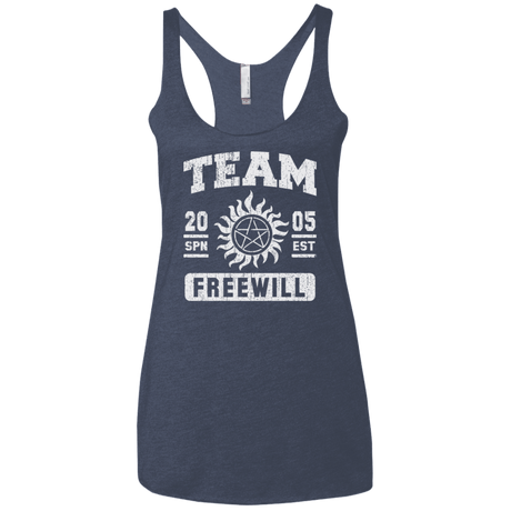 T-Shirts Vintage Navy / X-Small Team Freewill Women's Triblend Racerback Tank