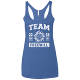 T-Shirts Vintage Royal / X-Small Team Freewill Women's Triblend Racerback Tank