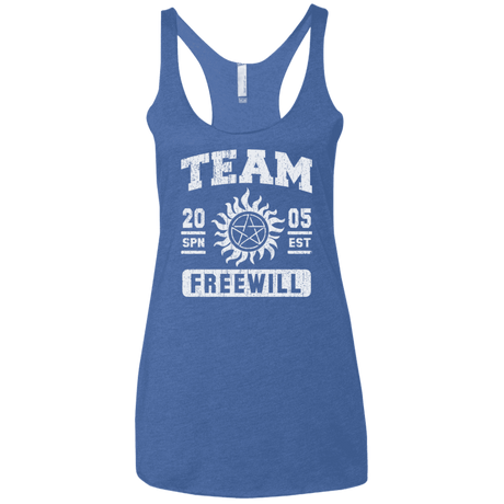 T-Shirts Vintage Royal / X-Small Team Freewill Women's Triblend Racerback Tank