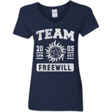 T-Shirts Navy / S Team Freewill Women's V-Neck T-Shirt