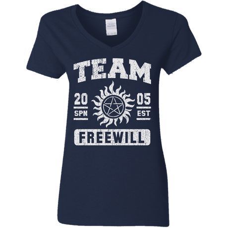 T-Shirts Navy / S Team Freewill Women's V-Neck T-Shirt