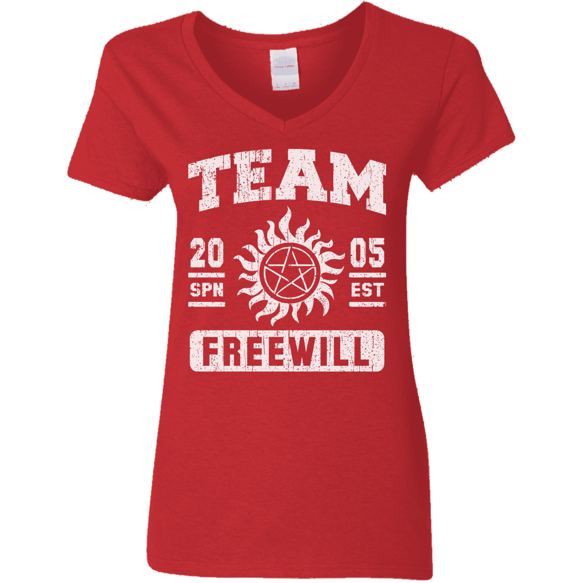 T-Shirts Red / S Team Freewill Women's V-Neck T-Shirt