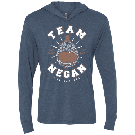T-Shirts Indigo / X-Small Team Negan Triblend Long Sleeve Hoodie Tee