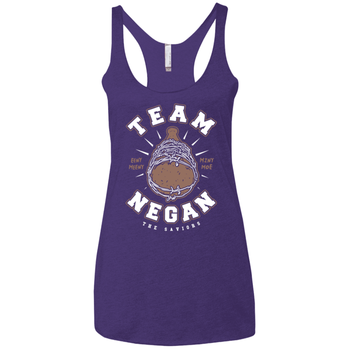 T-Shirts Purple / X-Small Team Negan Women's Triblend Racerback Tank