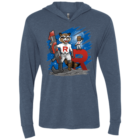 T-Shirts Indigo / X-Small Team R Triblend Long Sleeve Hoodie Tee