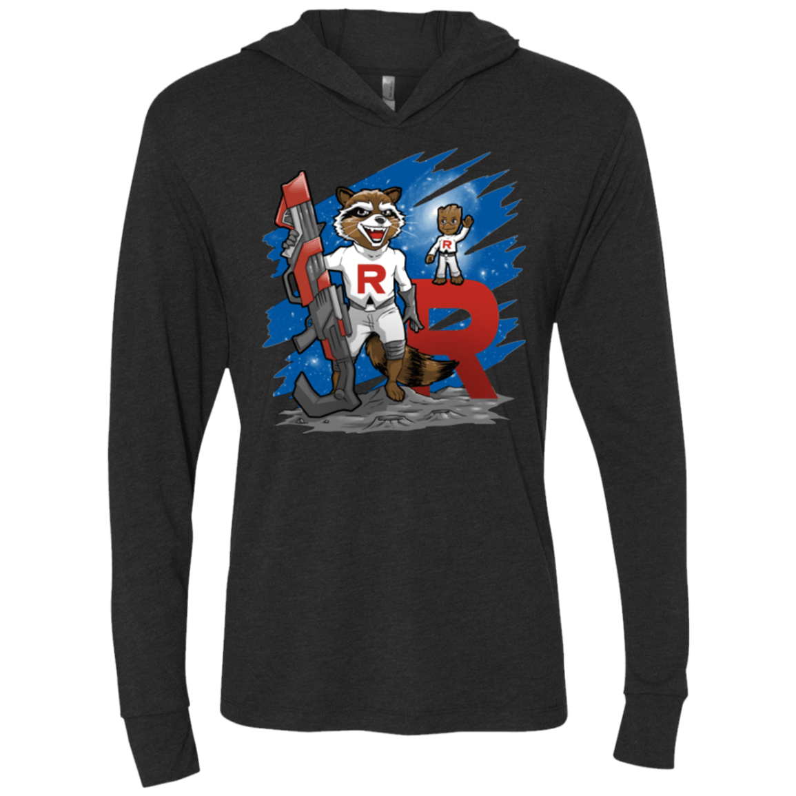 T-Shirts Vintage Black / X-Small Team R Triblend Long Sleeve Hoodie Tee