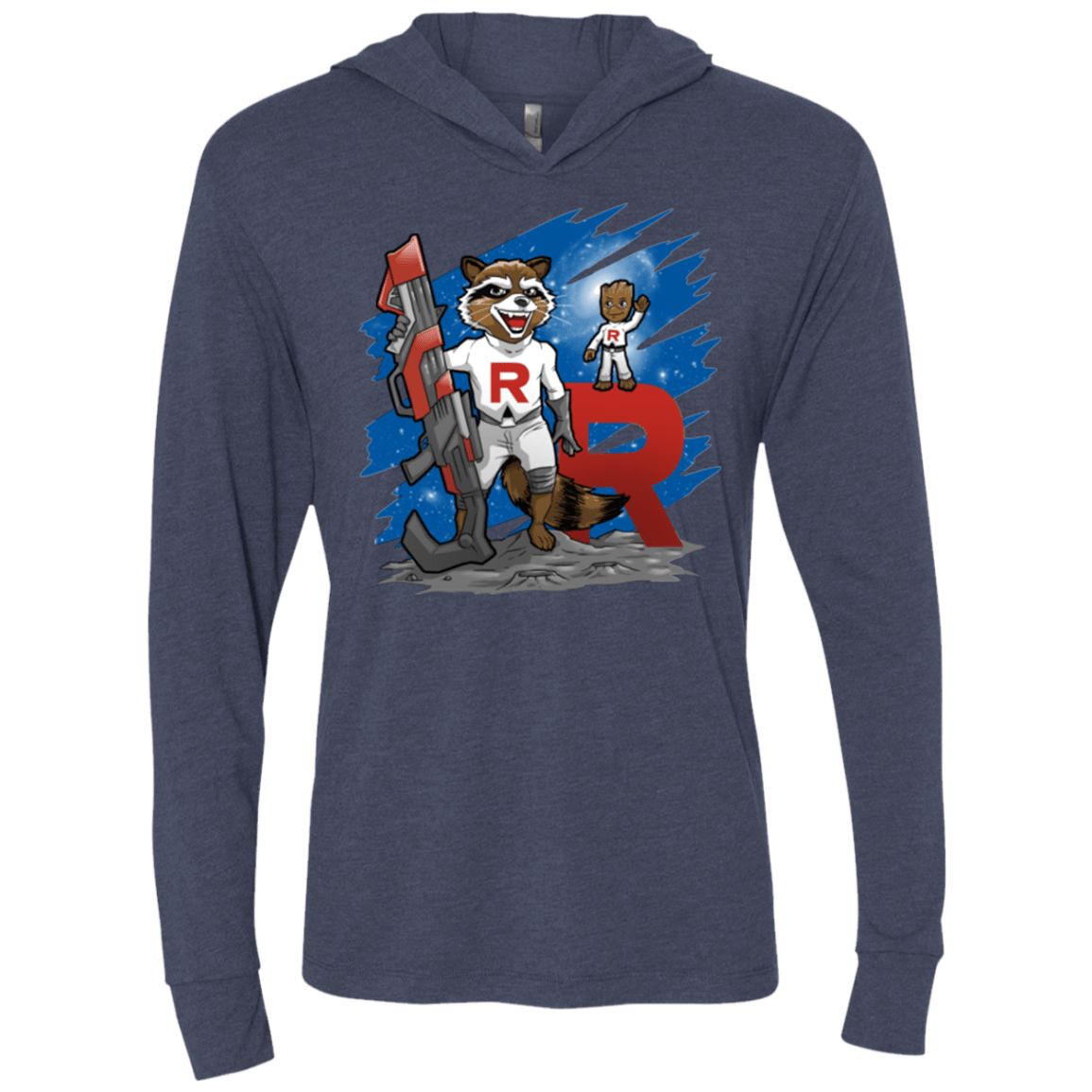 T-Shirts Vintage Navy / X-Small Team R Triblend Long Sleeve Hoodie Tee