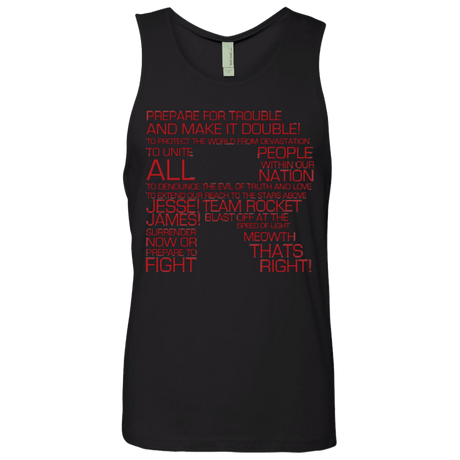T-Shirts Black / Small Team Rocket Motto Men's Premium Tank Top