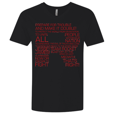 T-Shirts Black / X-Small Team Rocket Motto Men's Premium V-Neck