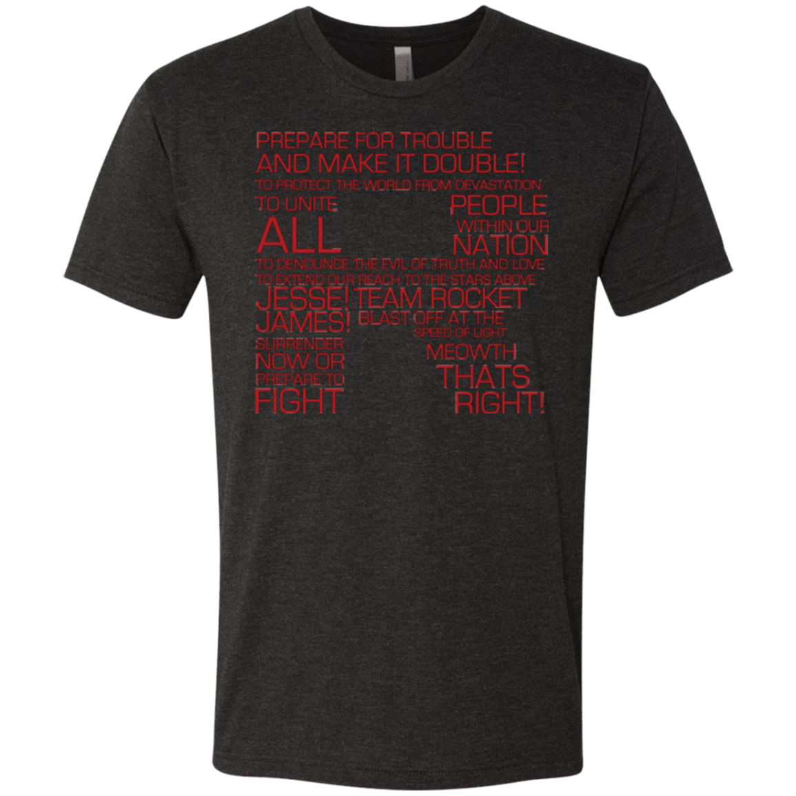 T-Shirts Vintage Black / Small Team Rocket Motto Men's Triblend T-Shirt