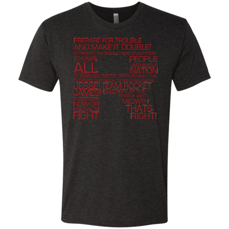 T-Shirts Vintage Black / Small Team Rocket Motto Men's Triblend T-Shirt