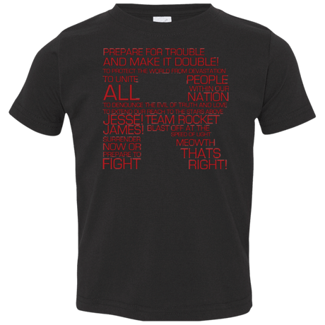 T-Shirts Black / 2T Team Rocket Motto Toddler Premium T-Shirt