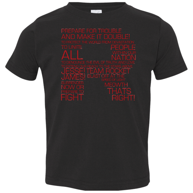 T-Shirts Black / 2T Team Rocket Motto Toddler Premium T-Shirt