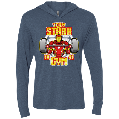T-Shirts Indigo / X-Small Team Stark Gym Triblend Long Sleeve Hoodie Tee