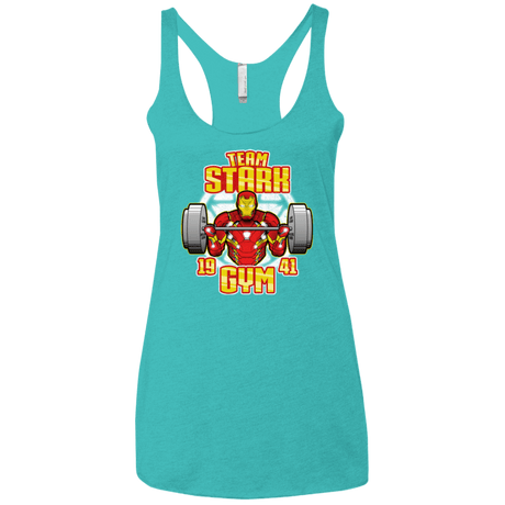 T-Shirts Tahiti Blue / X-Small Team Stark Gym Women's Triblend Racerback Tank