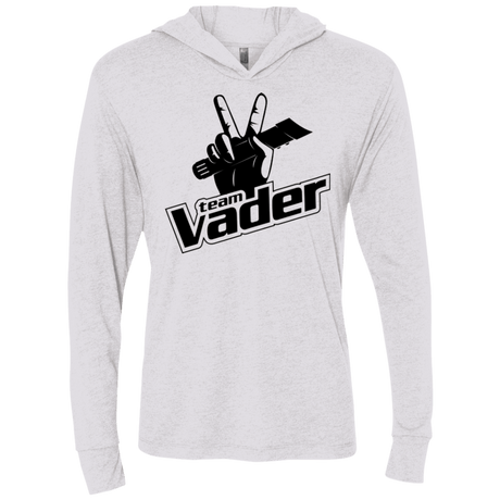 T-Shirts Heather White / X-Small Team Vader Triblend Long Sleeve Hoodie Tee