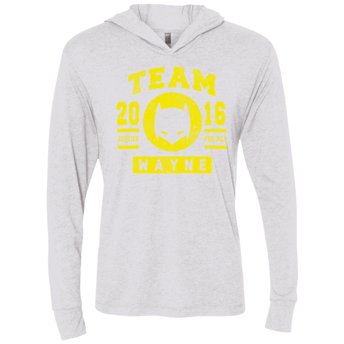 T-Shirts Heather White / X-Small TEAM WAYNE Triblend Long Sleeve Hoodie Tee