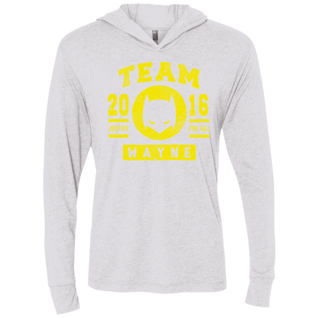 T-Shirts Heather White / X-Small TEAM WAYNE Triblend Long Sleeve Hoodie Tee