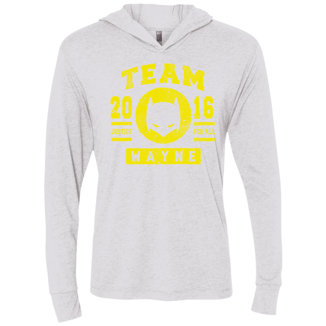 T-Shirts Heather White / X-Small TEAM WAYNE Triblend Long Sleeve Hoodie Tee