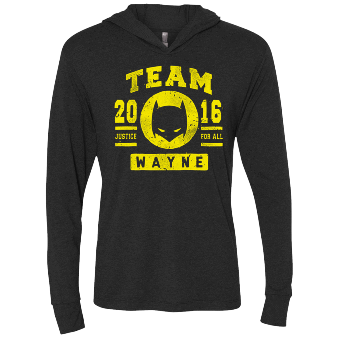 T-Shirts Vintage Black / X-Small TEAM WAYNE Triblend Long Sleeve Hoodie Tee