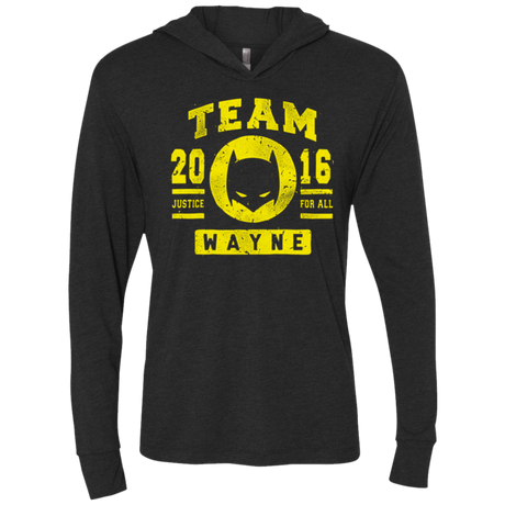 T-Shirts Vintage Black / X-Small TEAM WAYNE Triblend Long Sleeve Hoodie Tee