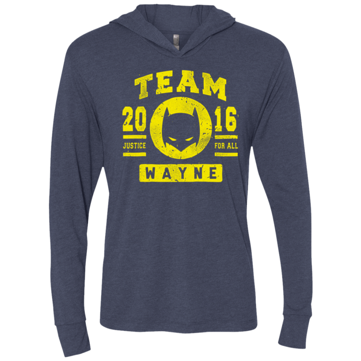 T-Shirts Vintage Navy / X-Small TEAM WAYNE Triblend Long Sleeve Hoodie Tee