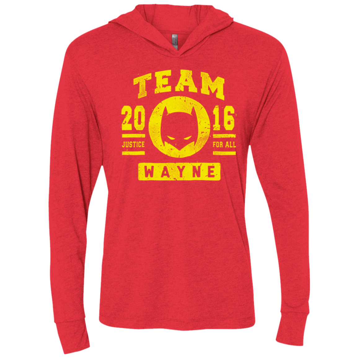 T-Shirts Vintage Red / X-Small TEAM WAYNE Triblend Long Sleeve Hoodie Tee