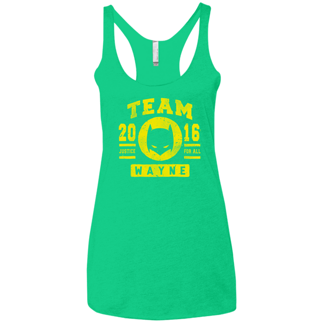 T-Shirts Envy / X-Small TEAM WAYNE Women's Triblend Racerback Tank