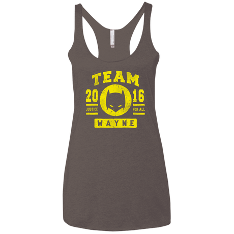 T-Shirts Macchiato / X-Small TEAM WAYNE Women's Triblend Racerback Tank