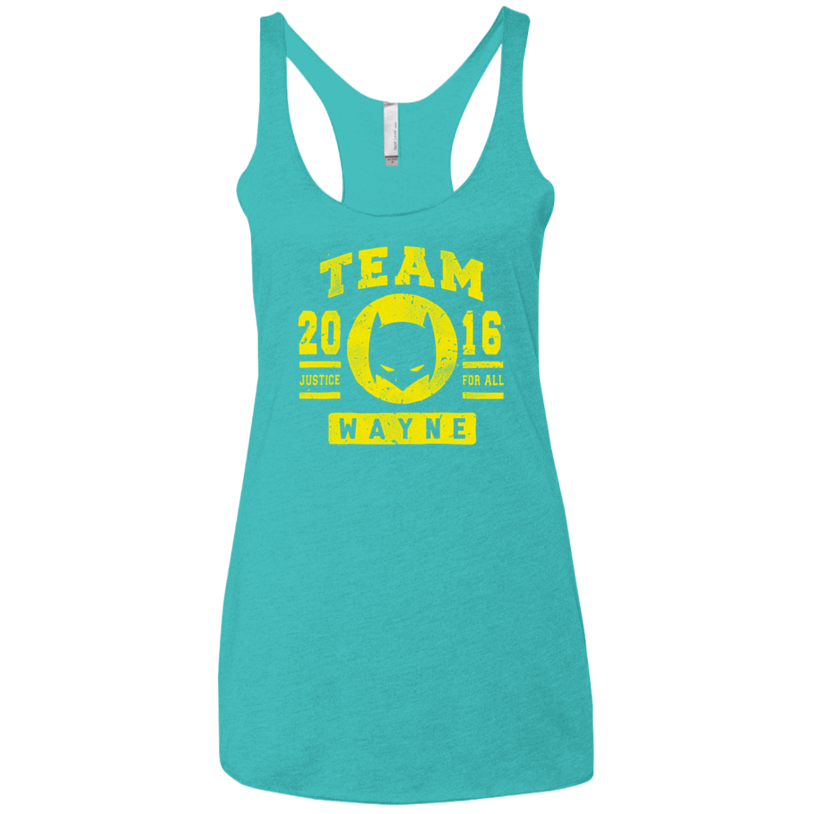 T-Shirts Tahiti Blue / X-Small TEAM WAYNE Women's Triblend Racerback Tank