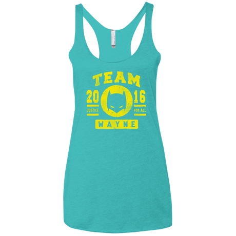 T-Shirts Tahiti Blue / X-Small TEAM WAYNE Women's Triblend Racerback Tank
