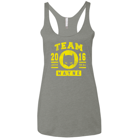 T-Shirts Venetian Grey / X-Small TEAM WAYNE Women's Triblend Racerback Tank