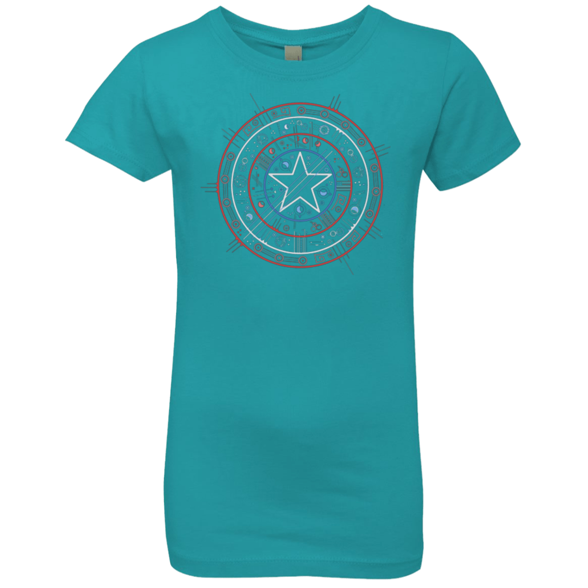 T-Shirts Tahiti Blue / YXS Tech America Girls Premium T-Shirt
