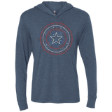 T-Shirts Indigo / X-Small Tech America Triblend Long Sleeve Hoodie Tee