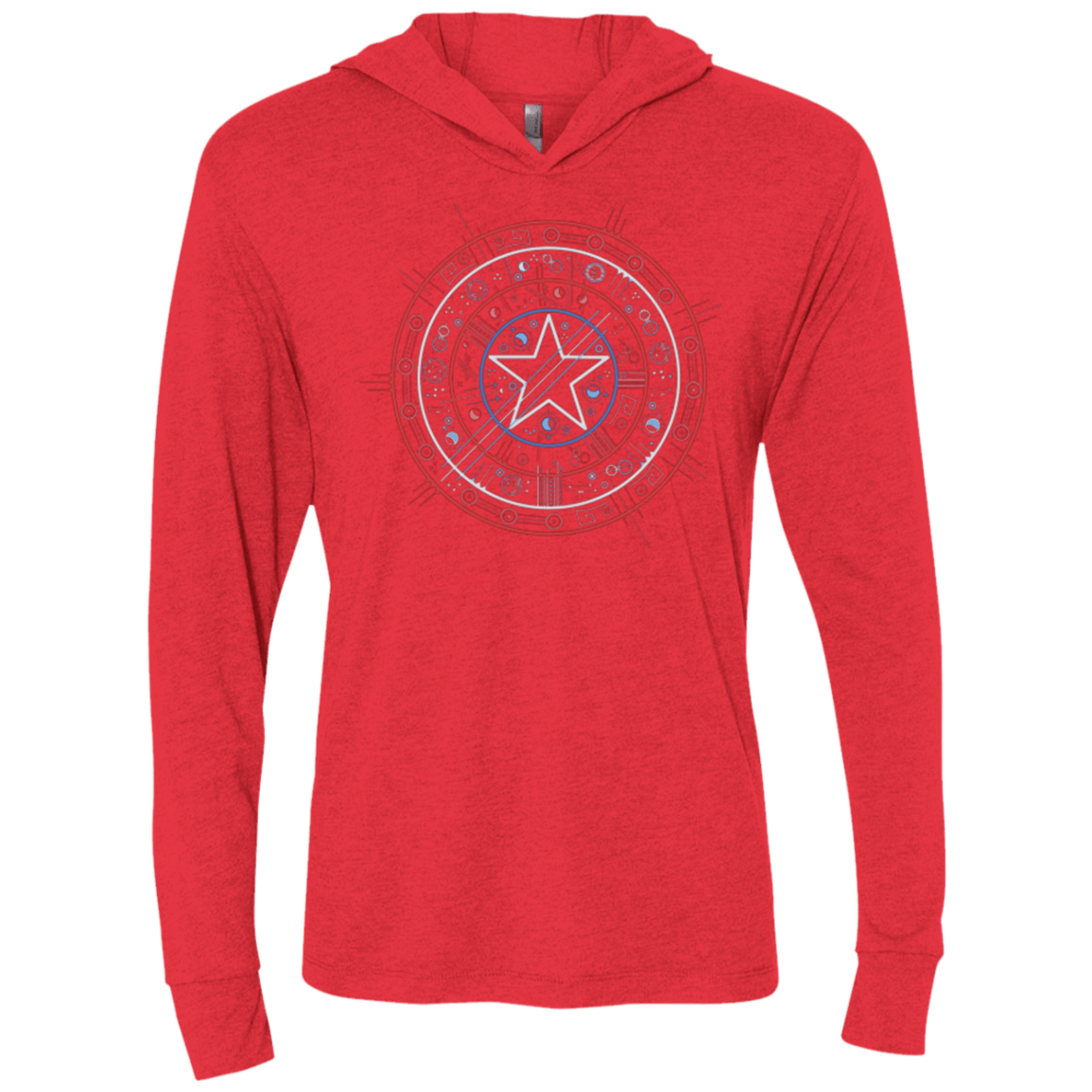 T-Shirts Vintage Red / X-Small Tech America Triblend Long Sleeve Hoodie Tee