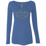 T-Shirts Vintage Royal / Small Tech bat Women's Triblend Long Sleeve Shirt