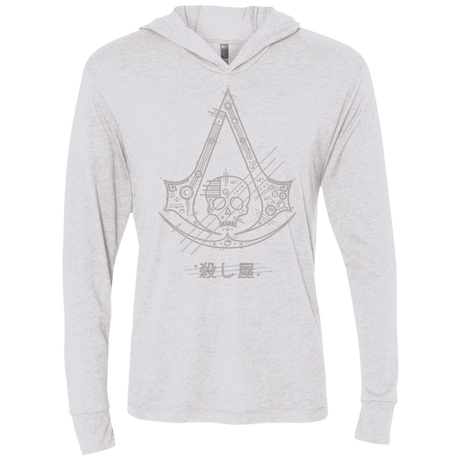 T-Shirts Heather White / X-Small Tech Creed Triblend Long Sleeve Hoodie Tee