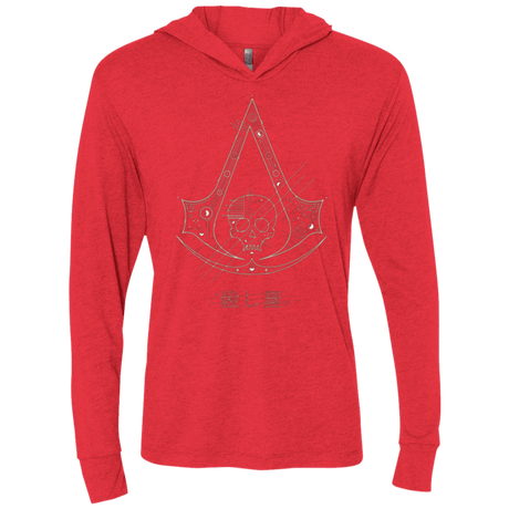 T-Shirts Vintage Red / X-Small Tech Creed Triblend Long Sleeve Hoodie Tee