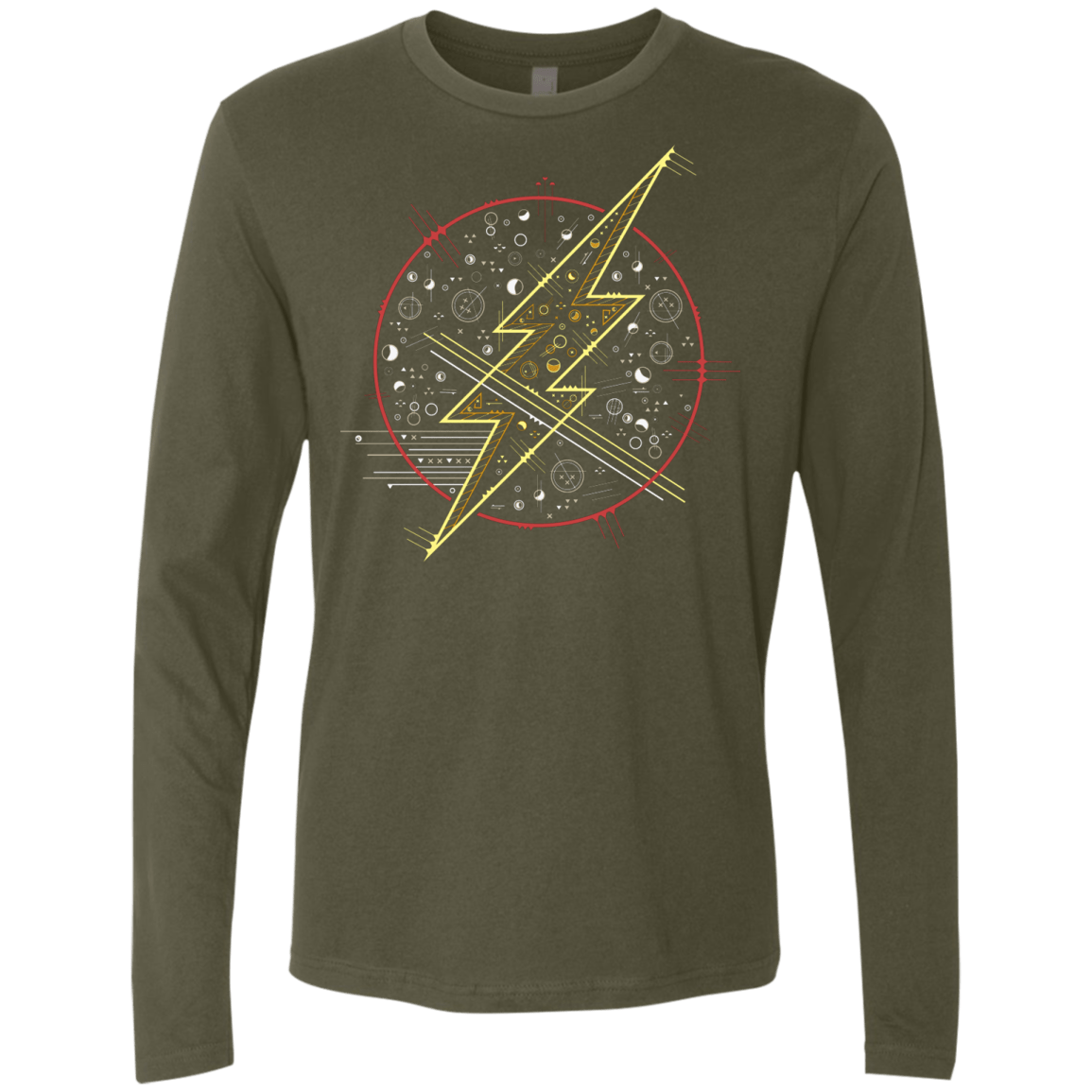 T-Shirts Military Green / S Tech Flash Men's Premium Long Sleeve