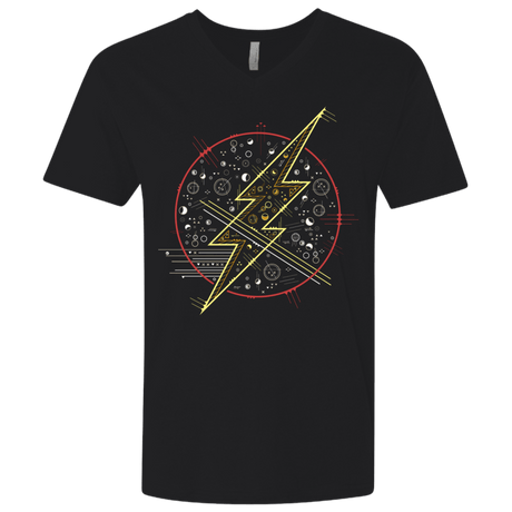 T-Shirts Black / X-Small Tech Flash Men's Premium V-Neck