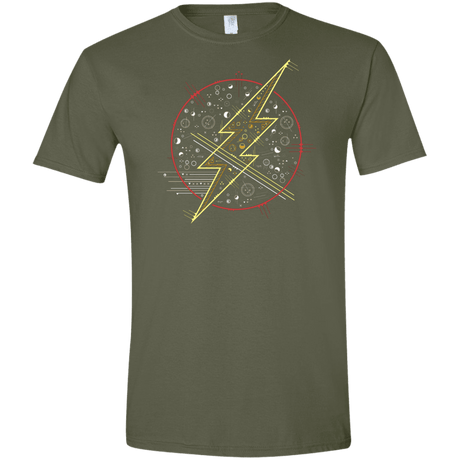 T-Shirts Military Green / S Tech Flash Men's Semi-Fitted Softstyle