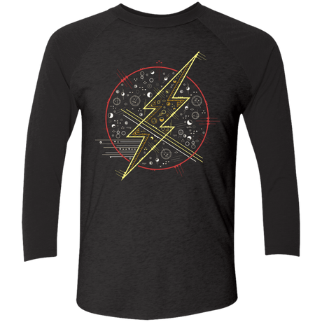 T-Shirts Vintage Black/Vintage Black / X-Small Tech Flash Men's Triblend 3/4 Sleeve