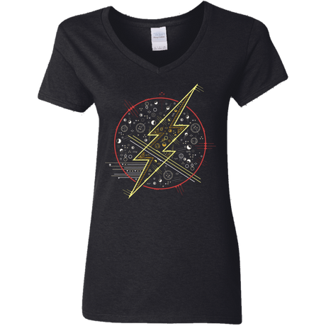 T-Shirts Black / S Tech Flash Women's V-Neck T-Shirt