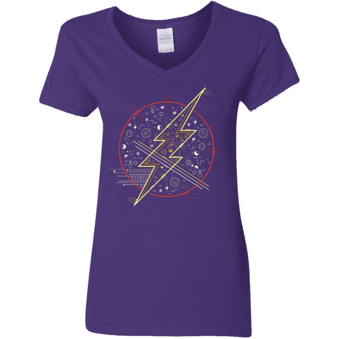 T-Shirts Purple / S Tech Flash Women's V-Neck T-Shirt