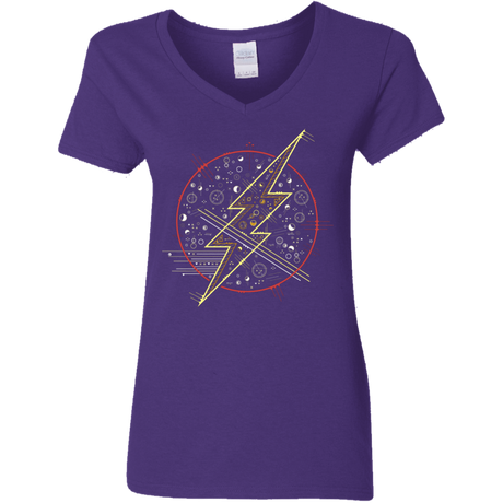 T-Shirts Purple / S Tech Flash Women's V-Neck T-Shirt