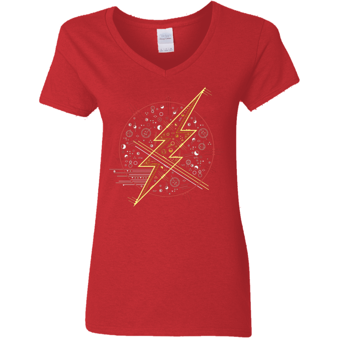 T-Shirts Red / S Tech Flash Women's V-Neck T-Shirt